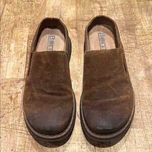 Born Brown Loafers Classic Slip-On Shoes